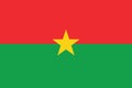 Flag of Burkina Faso vector illustration