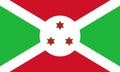 Flag of Burundi. Republic of Burundi