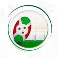 Flag of Burundi on rugby ball. Round rugby icon with flag of Burundi Royalty Free Stock Photo