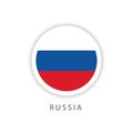 Russia Button Flag Vector Template Design Illustrator Royalty Free Stock Photo