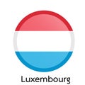 Vector flag button series - Luxembourg