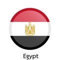 Vector flag button series - Egypt