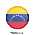 Vector flag button series - Venezuela