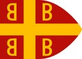 flag of Byzantine imperial, 14th century, Europe. flag representing extinct country, ethnic group or culture, regional authorities