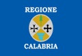 Glossy glass flag of Calabria