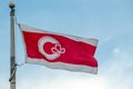 A flag of Calgary on a pole during the day Royalty Free Stock Photo