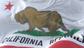 Flag of California state, region of the United States Royalty Free Stock Photo