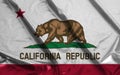 Flag of California State United States of America Rippled Waving Royalty Free Stock Photo