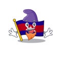 Flag cambodia cartoon with in elf character