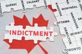 The flag of Canada features city name jigsaw puzzles and jigsaw puzzles with the words - Indictment