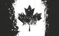 Flag of Canada. Grungy, worn, scratched style