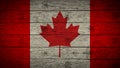 Flag of Canada Painted on old wood boards. wooden Canada flag. Abstract flag background. grunge Canadian flag