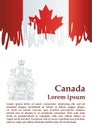 Flag of Canada, Bright, colorful vector illustration