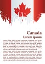 Flag of Canada, Bright, colorful vector illustration