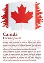 Flag of Canada, Bright, colorful vector illustration