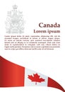 Flag of Canada, Bright, colorful vector illustration