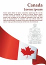 Flag of Canada, Bright, colorful vector illustration