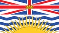 Flag  of the canadian province of British Columbia Royalty Free Stock Photo