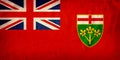Flag of the Canadian provinces on an antique tapestry. Photo in high quality.