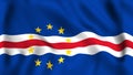 Flag cape verde waving symbol