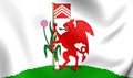 Flag of Cardiff City, Wales.