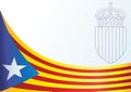 Flag of Catalonia, Autonomous communities of Spain, is an unofficial flag Catalan separatists, template for news Royalty Free Stock Photo