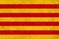Flag Catalonia Senyera - marble texture Royalty Free Stock Photo