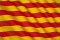 Flag of Catalonia - Spain - Europe Royalty Free Stock Photo