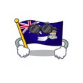 Flag cayman islands isolated super cool with cartoon