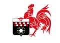 Flag of Charleroi City Royalty Free Stock Photo
