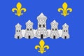 Flag of Chateau-Thierry in Aisne of Hauts-de-France is a Region of France