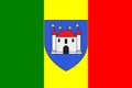 Flag of Chateauroux in Indre of Centre-Val de Loire, France Royalty Free Stock Photo