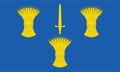 Flag of Cheshire Ceremonial county England, United Kingdom of Great Britain and Northern Ireland, uk three golden sheaves of