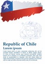 Flag of Chile, Republic of Chile. Bright, colorful vector illustration.