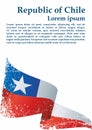 Flag of Chile, Republic of Chile. Bright, colorful vector illustration.