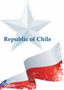 Flag of Chile, Republic of Chile. Bright, colorful vector illustration.