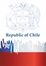 Flag of Chile, Republic of Chile. Bright, colorful vector illustration.