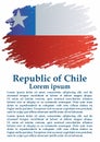 Flag of Chile, Republic of Chile. Bright, colorful vector illustration.