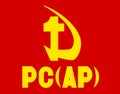 Glossy glass flag of the Chilean Communist Party Proletarian Action