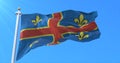 Flag of the city of Clermont-Ferrand, France. 3d rendering