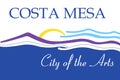 Flag of the city of Costa Mesa. State California. USA
