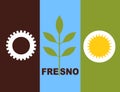 Flag of the city of Fresno. State California. USA Royalty Free Stock Photo