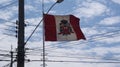 Sao Paulo, Brazil, Nov 14, 2020, city of Marilia, state of Sao Paulo, South America, flag of the city of Marilia, city of the inte