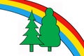 Flag of the city of Rainbow. Vladimir region. Russia
