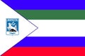 Flag of the city of Vorkuta. Komi. Russia