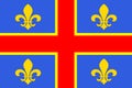 Flag of Clermont-Ferrand in Puy-de-Dome of Auvergne-Rhone-Alpes region in France