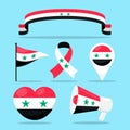 Flag colletion and objects of Syria