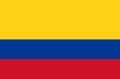 Flag of Colombia. Colombian flag on fabric surface. Republic of Colombia