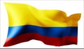 Flag of the Colombia waving in the wind.