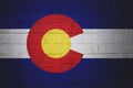 Flag of Colorado painted on a wall Royalty Free Stock Photo